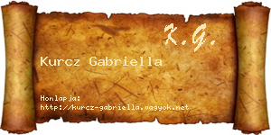 Kurcz Gabriella névjegykártya